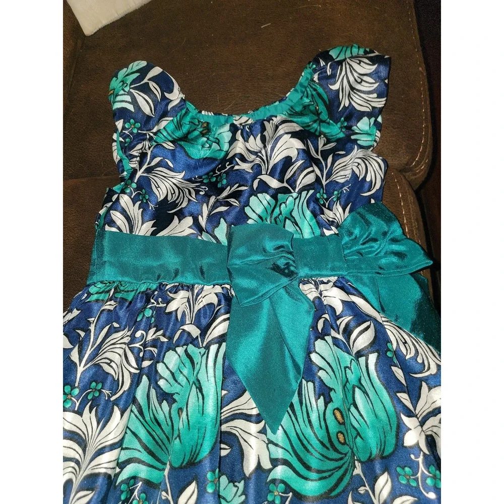 Dressed up by Gymboree Christmas‎ holiday emerald party floral dress size 10